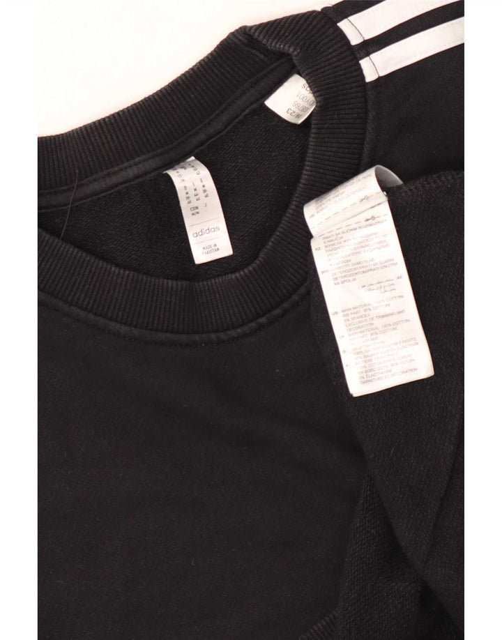 Adidas Damen-Sweatshirt in Übergröße, Gr. 12/14, mittelschwarz, Baumwolle