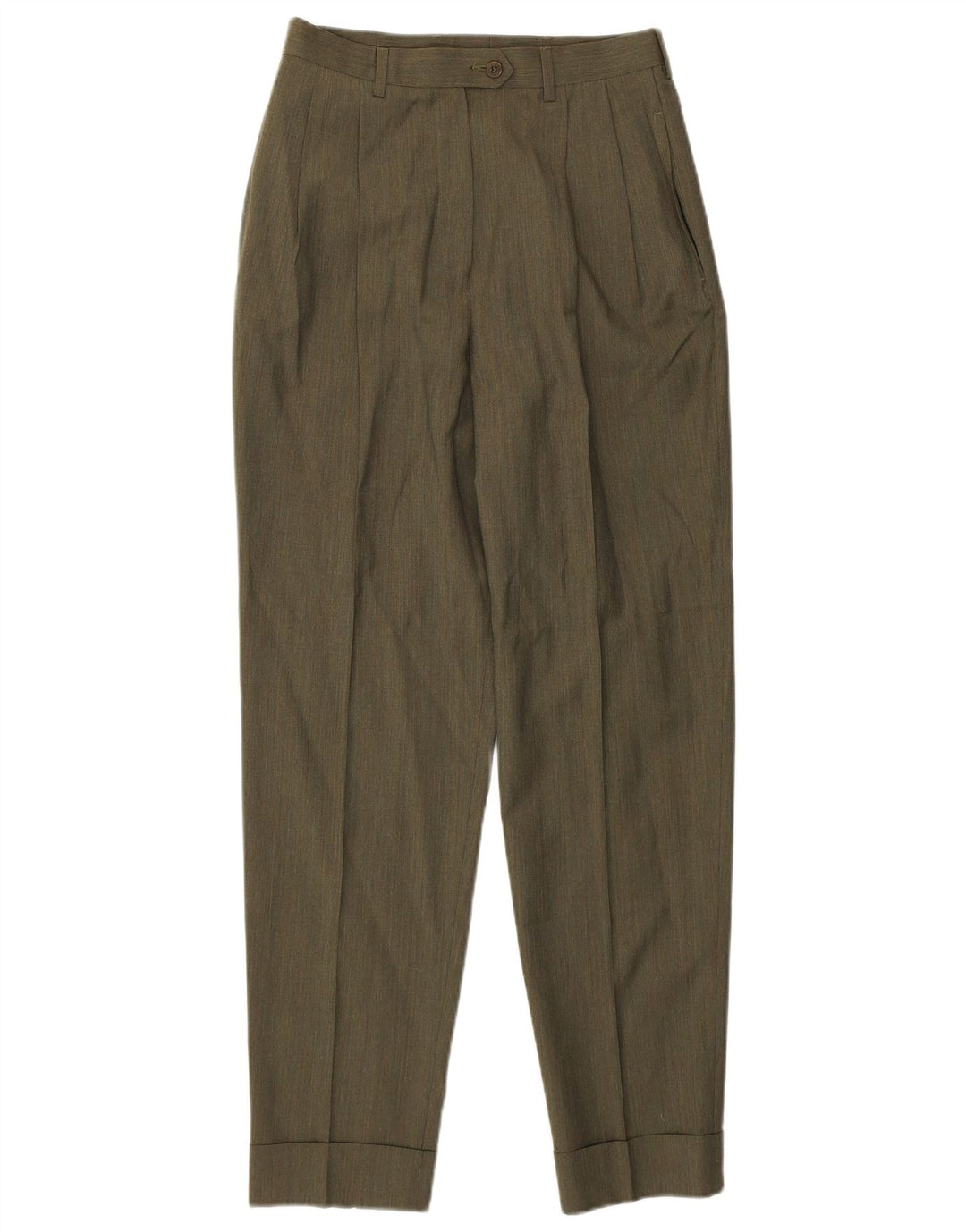 INCOTEX Damen Anzughose mit Pegged-Anzug, UK 8, Größe S, W26, L28, Khaki, Wolle