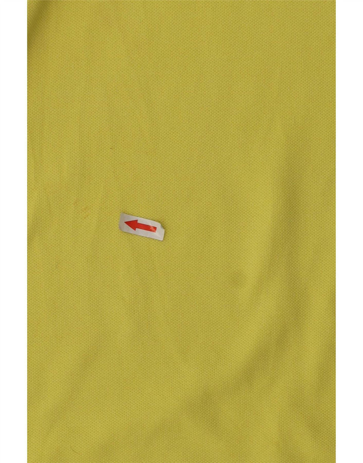 Benetton Herren Poloshirt XL Gelb Baumwolle