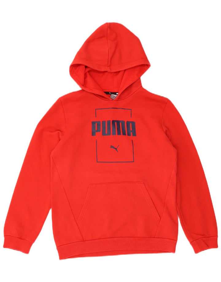 Puma Kapuzenpullover mit Grafik für Jungen, 13–14 Jahre, rotes Polyester