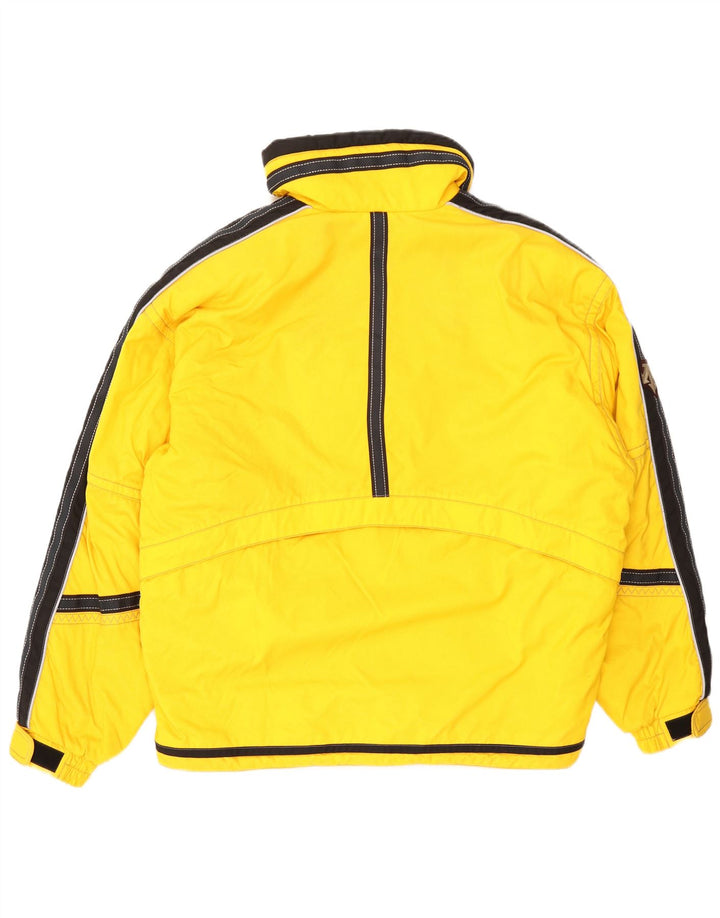Descente Herren-Skijacke IT 52, großes gelbes Farbblock-Polyester