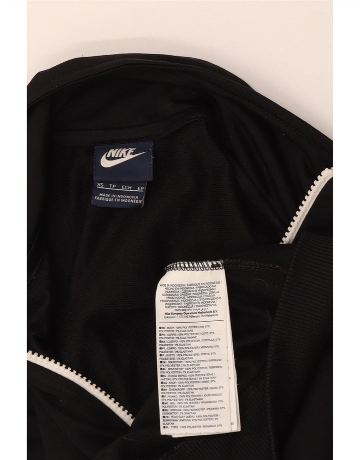 Nike Herren-Trainingsanzugoberteil, XS, schwarzes Farbblock-Polyester