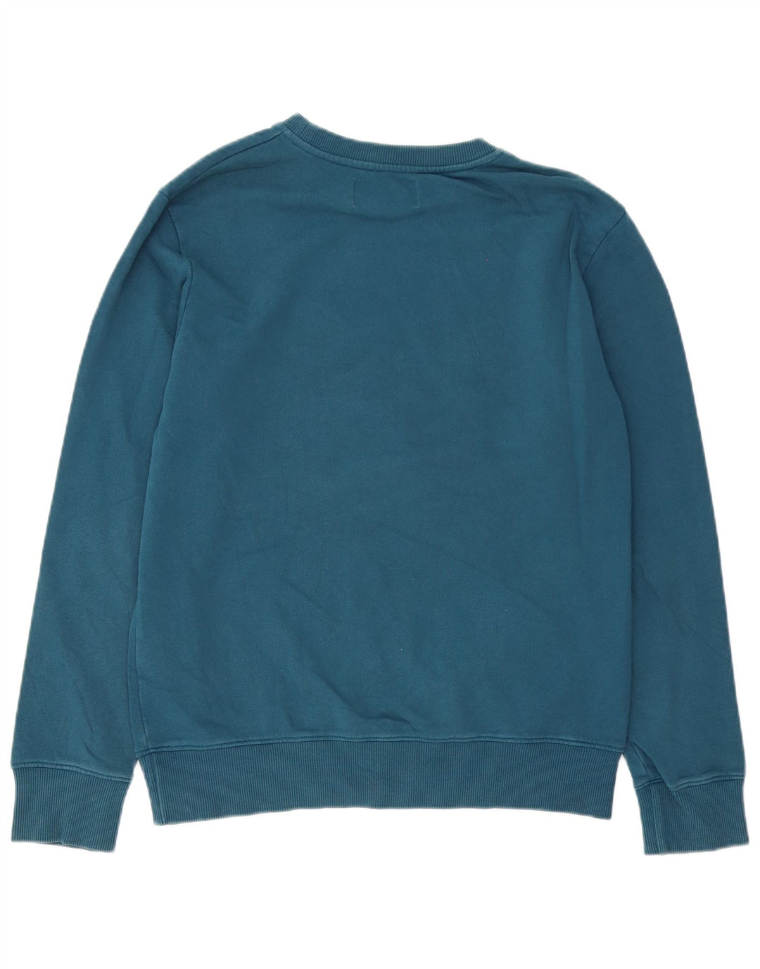 Calvin Klein Jeans Herren-Sweatshirt mit Grafik, mittelblaue Baumwolle