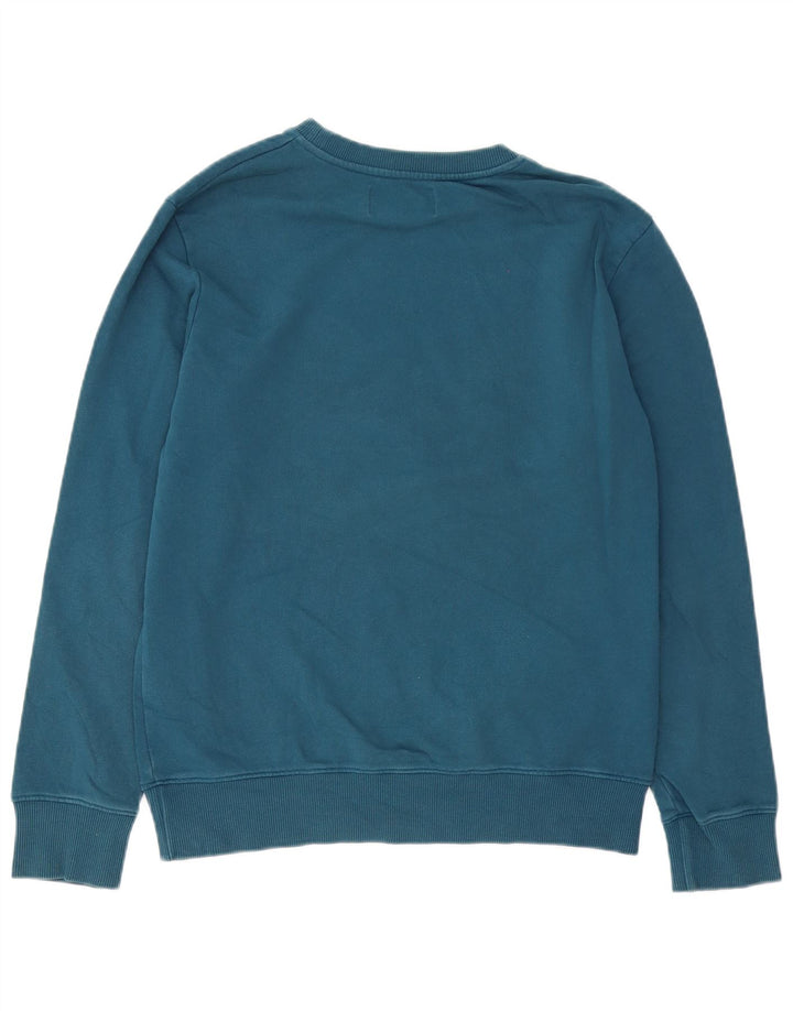 Calvin Klein Jeans Herren-Sweatshirt mit Grafik, mittelblaue Baumwolle
