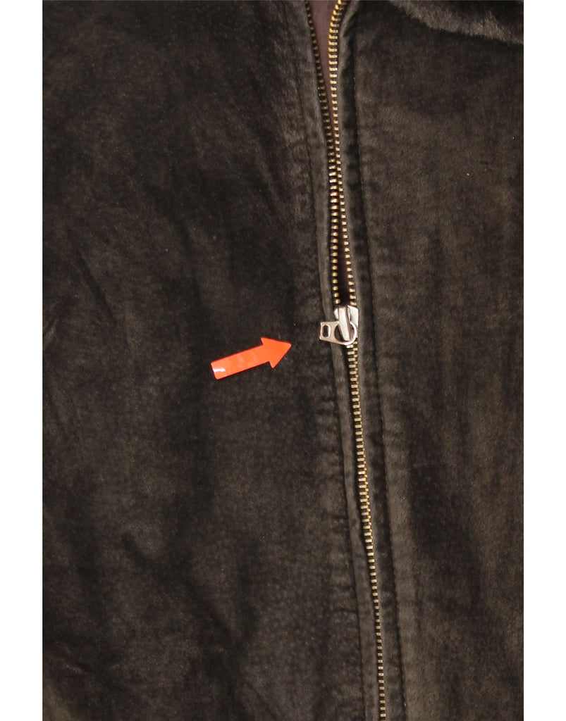 PALACE Womens Suede Jacket UK 16 Large Brown Leather Vintage Palace and Second-Hand Palace from Messina Hembry 