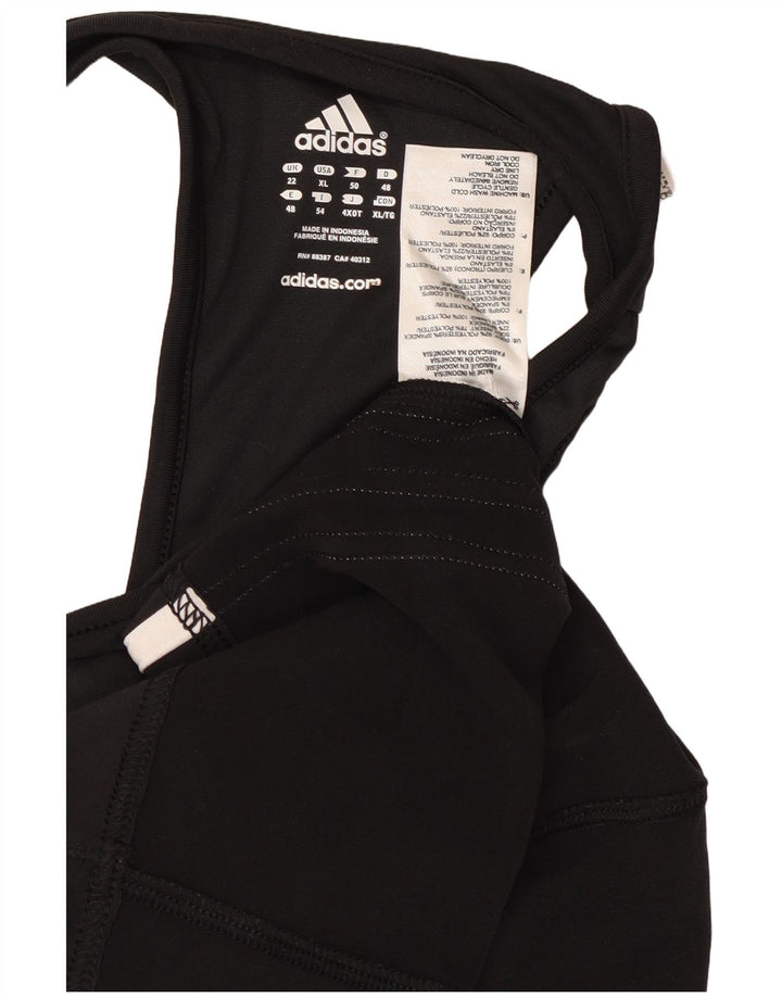 Adidas Damen Weste Top UK 22 3XL Schwarz Polyester