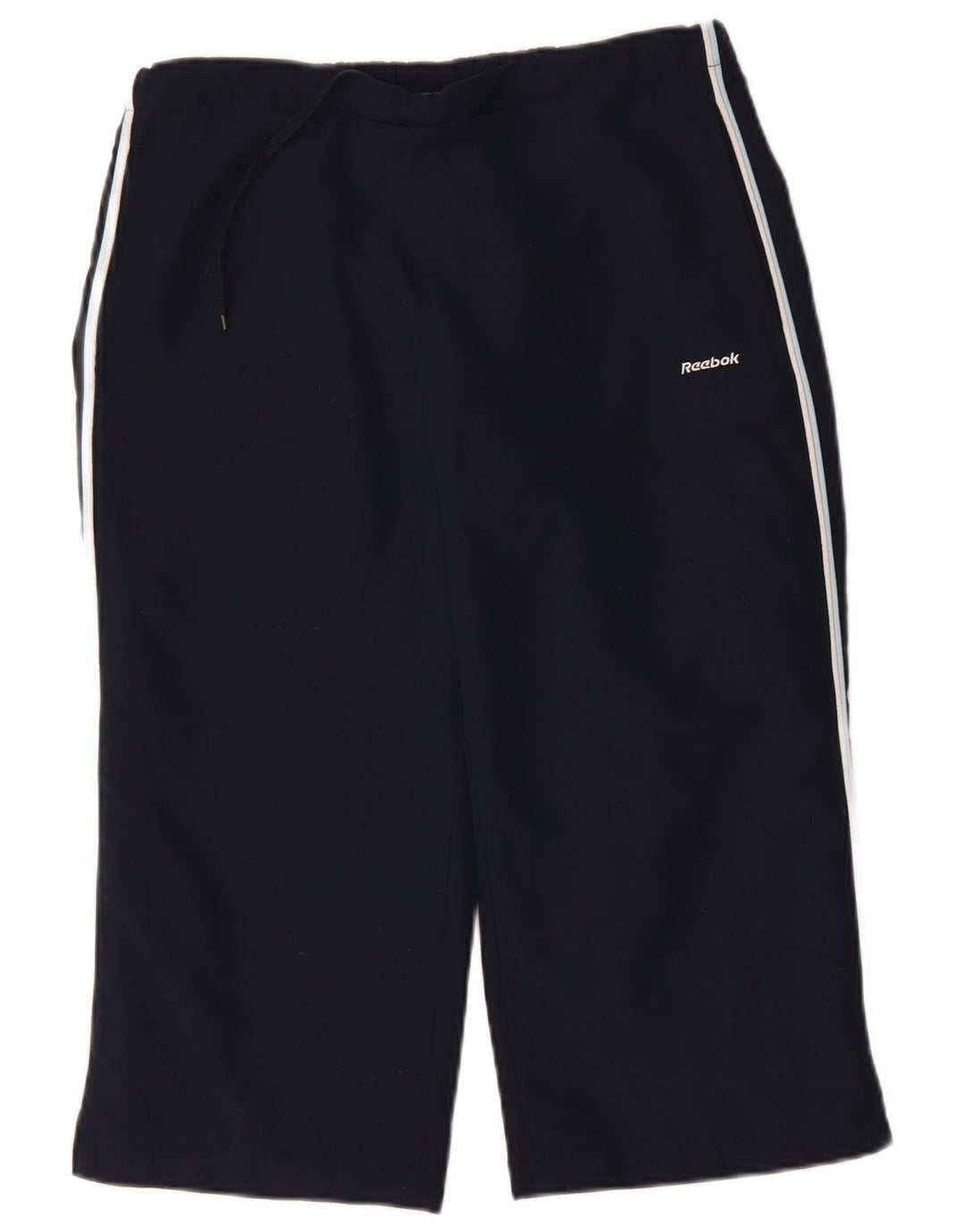 Reebok Damen Capri-Trainingshose UK 12 Medium Marineblau Polyester