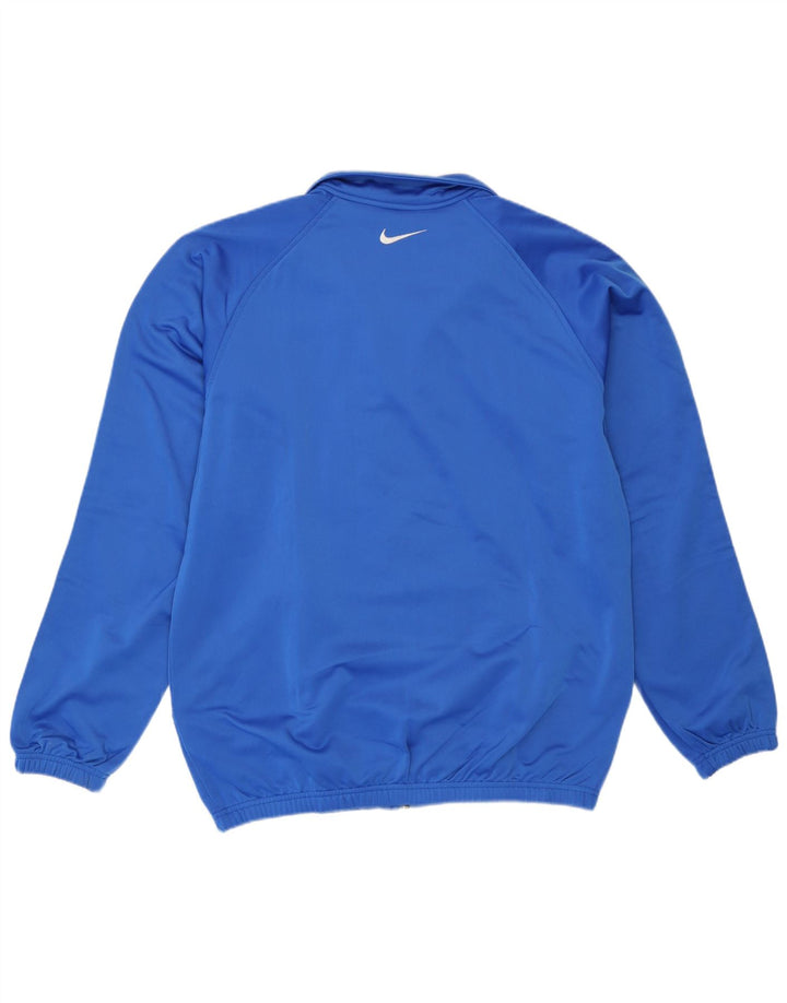 Nike Herren-Trainingsanzug-Oberteiljacke UK 38/40 Mittelblaues Colourblock-Polyester