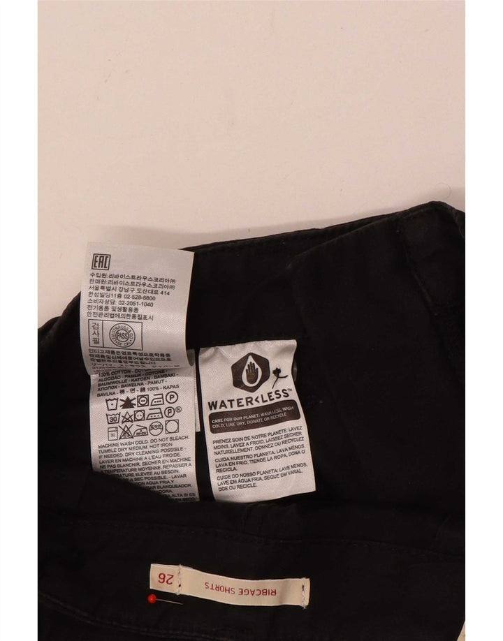 Levi's Damen Ribcage Chino Shorts W26 Small Schwarz Baumwolle