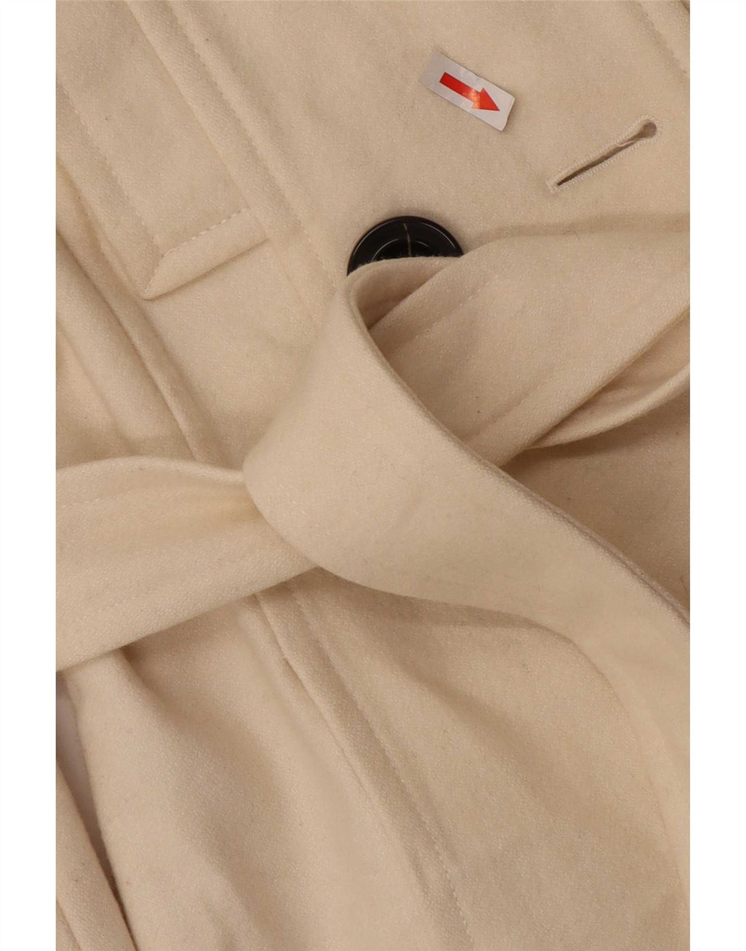 Zara Damen Pea Coat UK 12 Mittelweiße Wolle