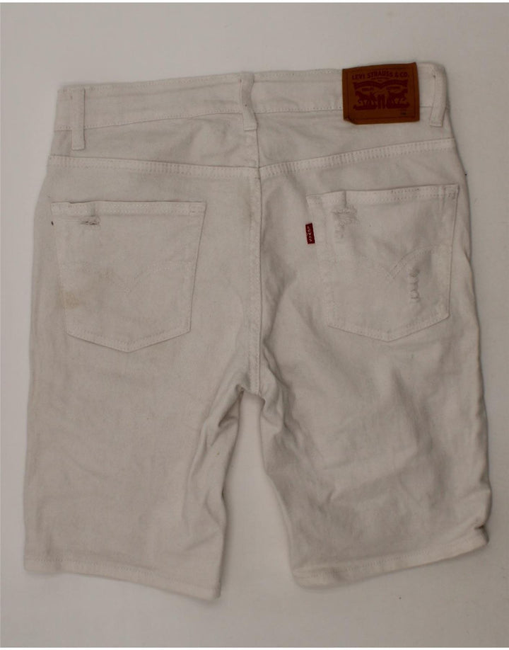 LEVI'S Boys 511 Slim Denim Shorts 15-16 Years W30 White Cotton Vintage Levi's and Second-Hand Levi's from Messina Hembry 