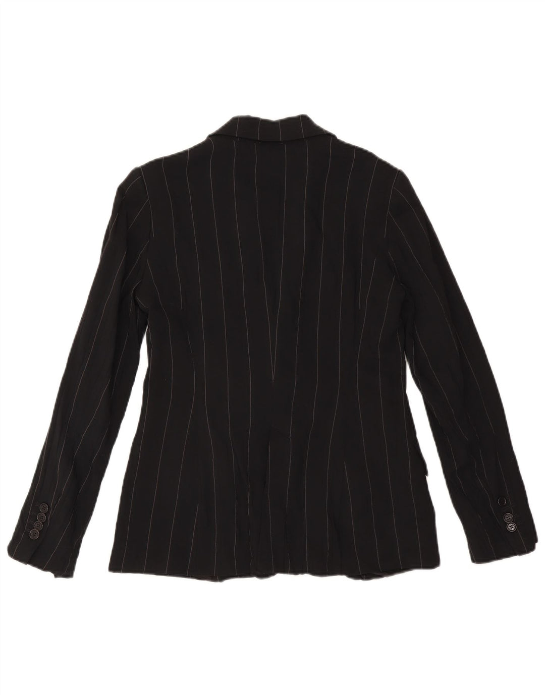 Zara Damen-Blazerjacke mit 1 Knopf, EU 38, klein, schwarz gestreift, Viskose