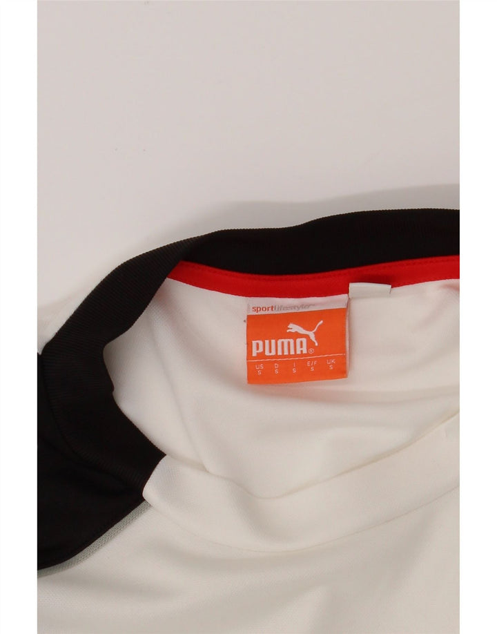 Puma Herren-T-Shirt mit Grafik, Größe S, Weiß, Farbblock