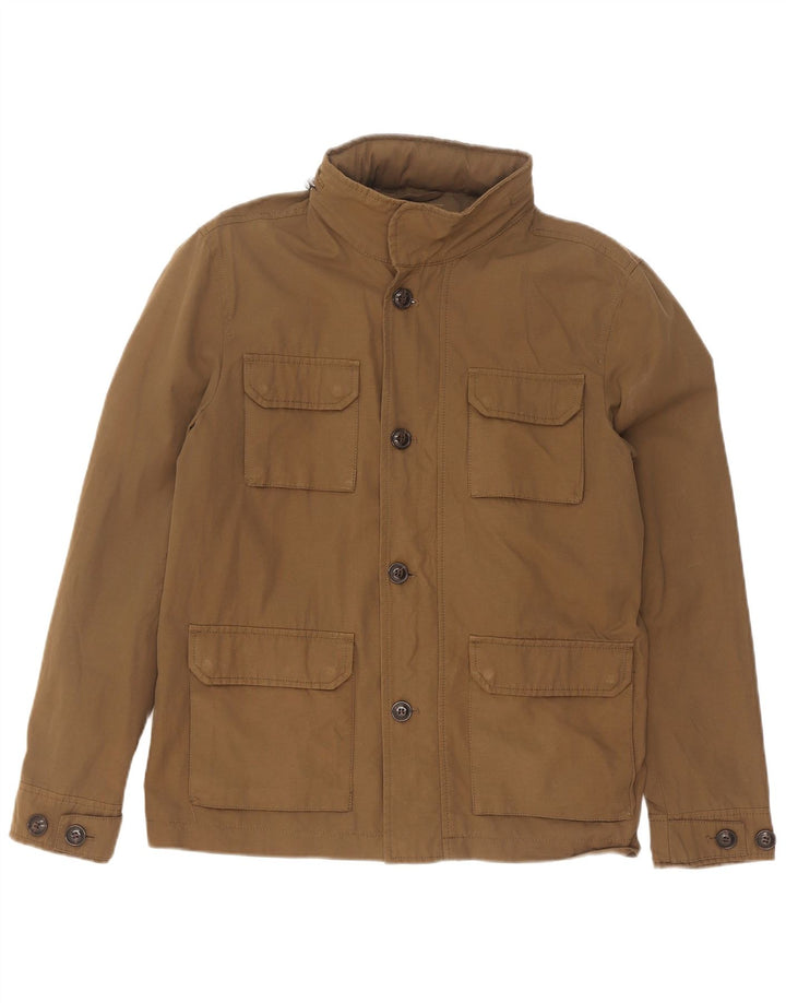 Zara Herren Utility Jacke UK 36 Small Khaki Polyester