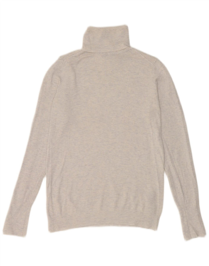 Rollkragenpullover für Damen von Zara, UK 12, mittelweiß gefleckte Viskose