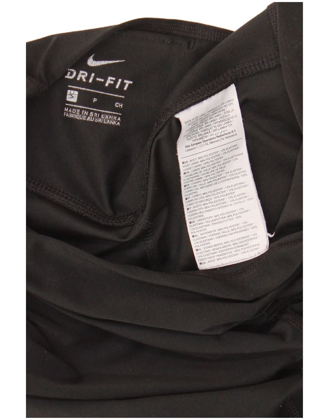 Nike Damen Dri Fit Graphic Leggings UK 10 Small Schwarz Polyester