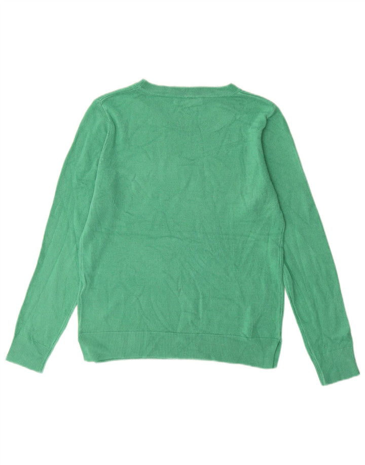 Marks & Spencer Damen-Pullover mit Rundhalsausschnitt, Gr. 10, Größe S, Türkis