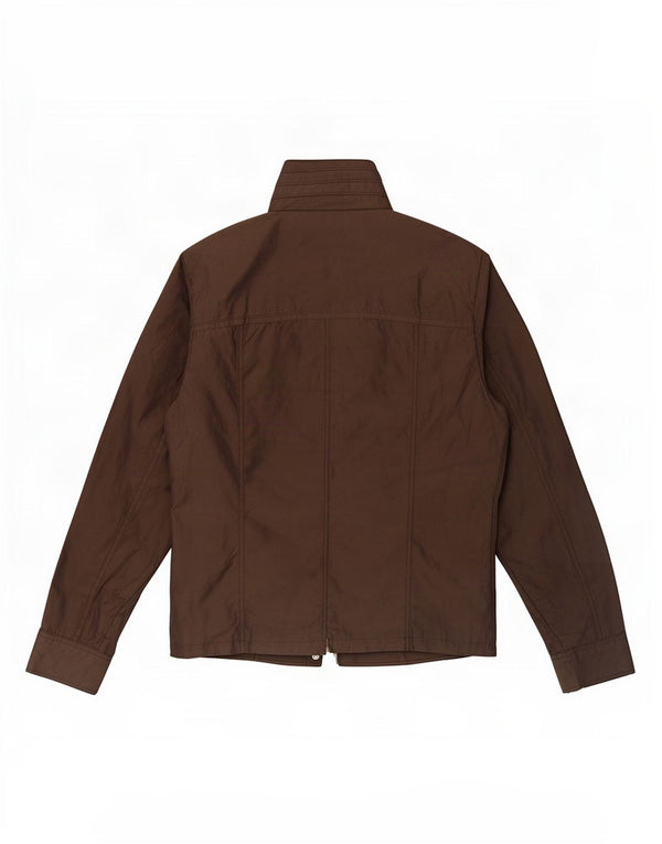Zara Herren-Utility-Jacke UK 40 Large Braunes Polyester