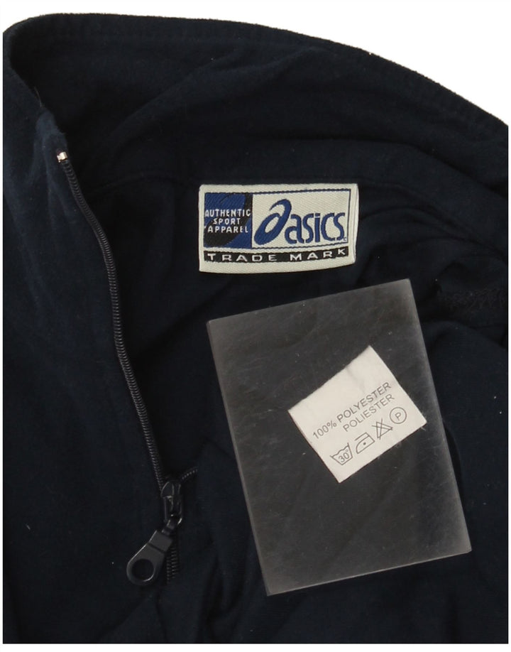Asics Herren-Pullover-Trainingsanzugoberteil mit Reißverschluss, Größe S, Marineblau, Polyester