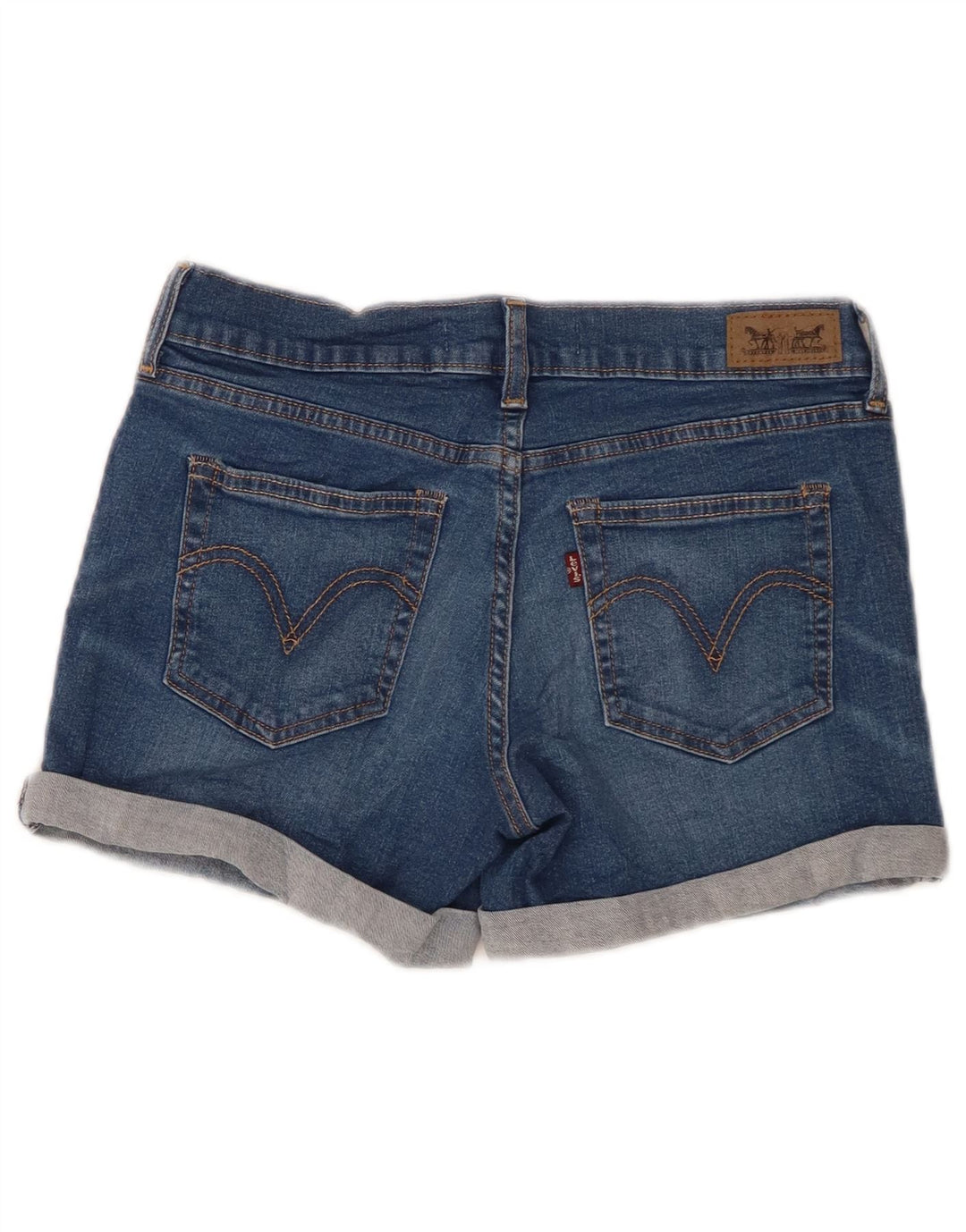 LEVI'S Damen Jeansshorts W26 Small Blaue Baumwolle