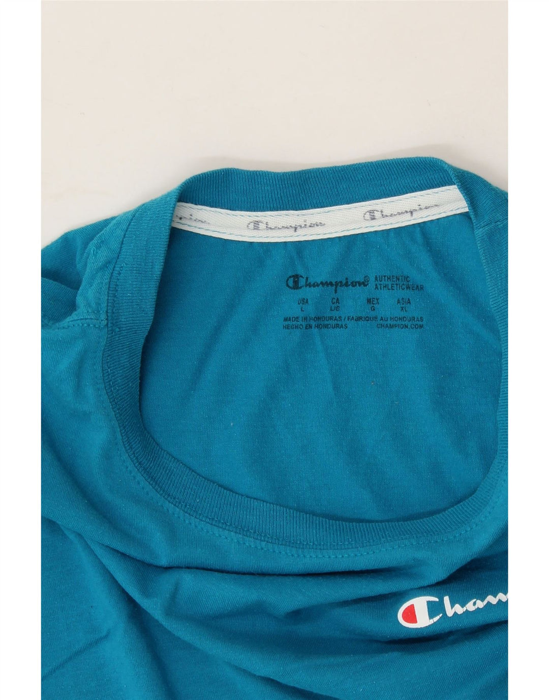 CHAMPION Womens Top Long Sleeve UK 16 Large Blue Cotton Vintage Champion and Second-Hand Champion from Messina Hembry 