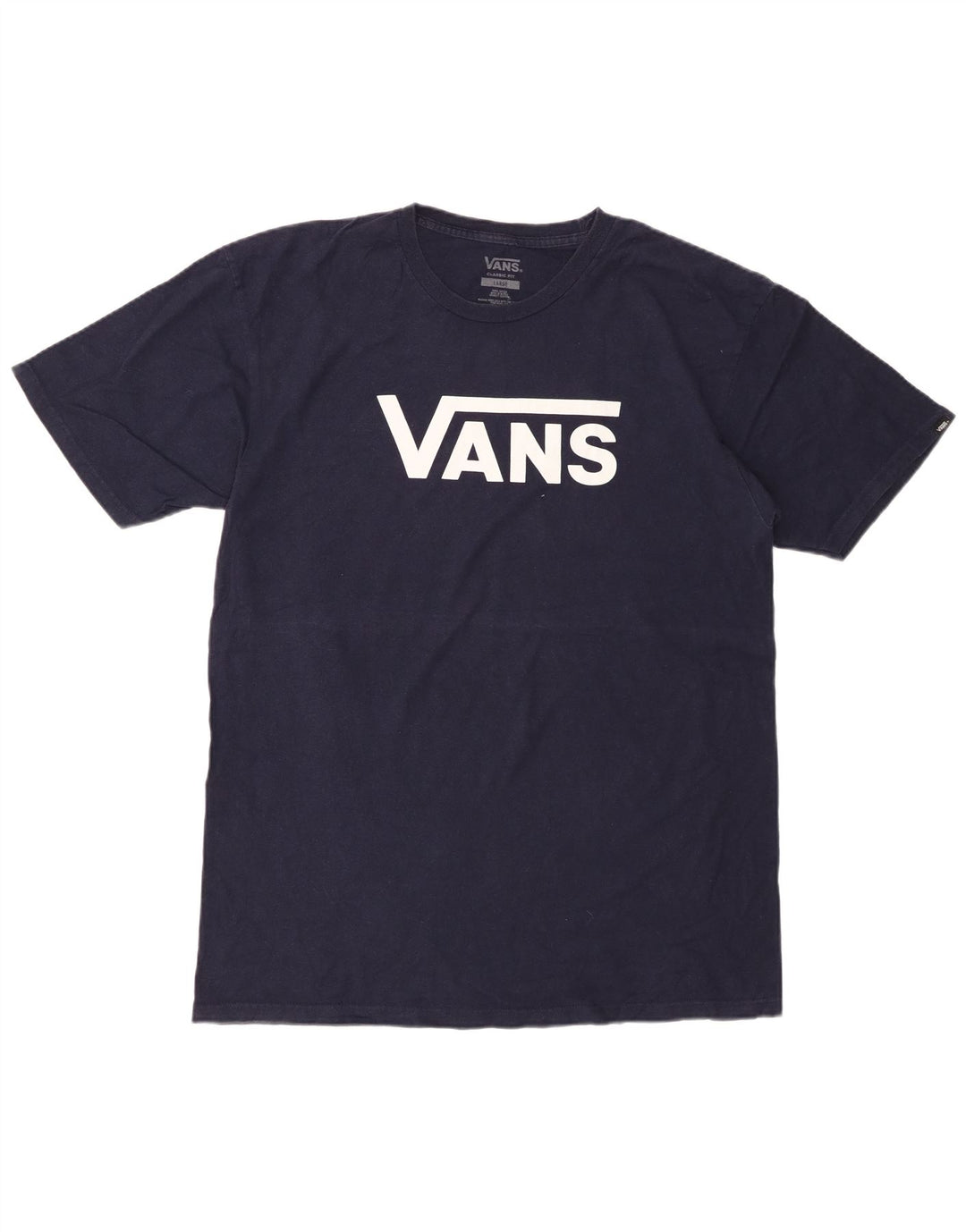 VANS Herren-T-Shirt mit klassischer Passform, Grafik, groß, marineblau, Baumwolle