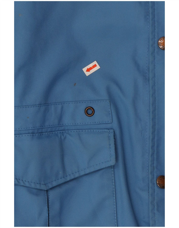 Bailo Mens Gore-Tex Hooded Rain Jacket IT 46 Small Blue Polyamid Modern