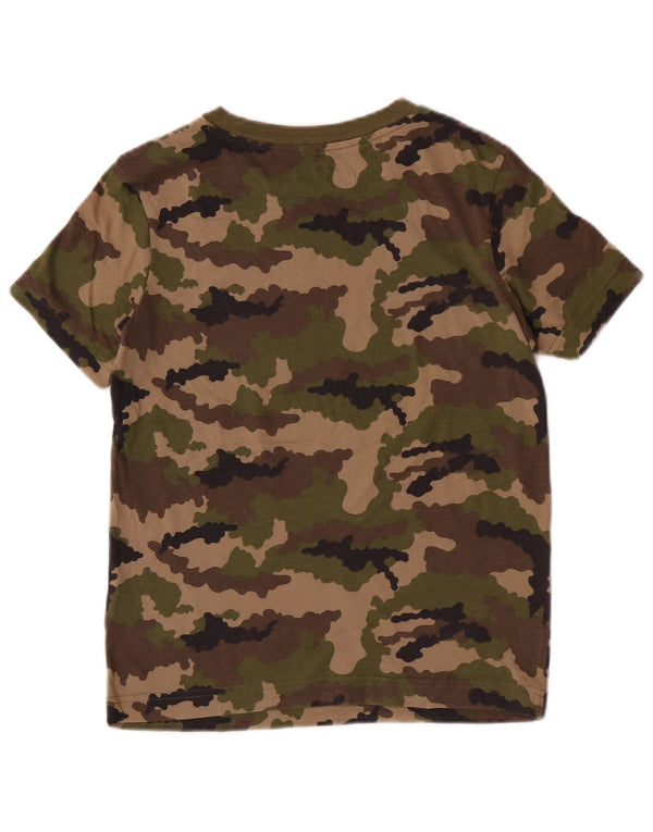 Adidas Jungen T-Shirt mit normaler Grafik, 9–10 Jahre, grüne Tarnung