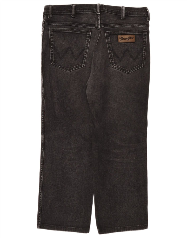 Wrangler Herren Texas Straight Jeans W36 L26 Schwarze Baumwolle