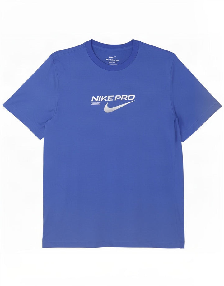 Nike Herren-T-Shirt mit Grafik, mittelblaue Baumwolle