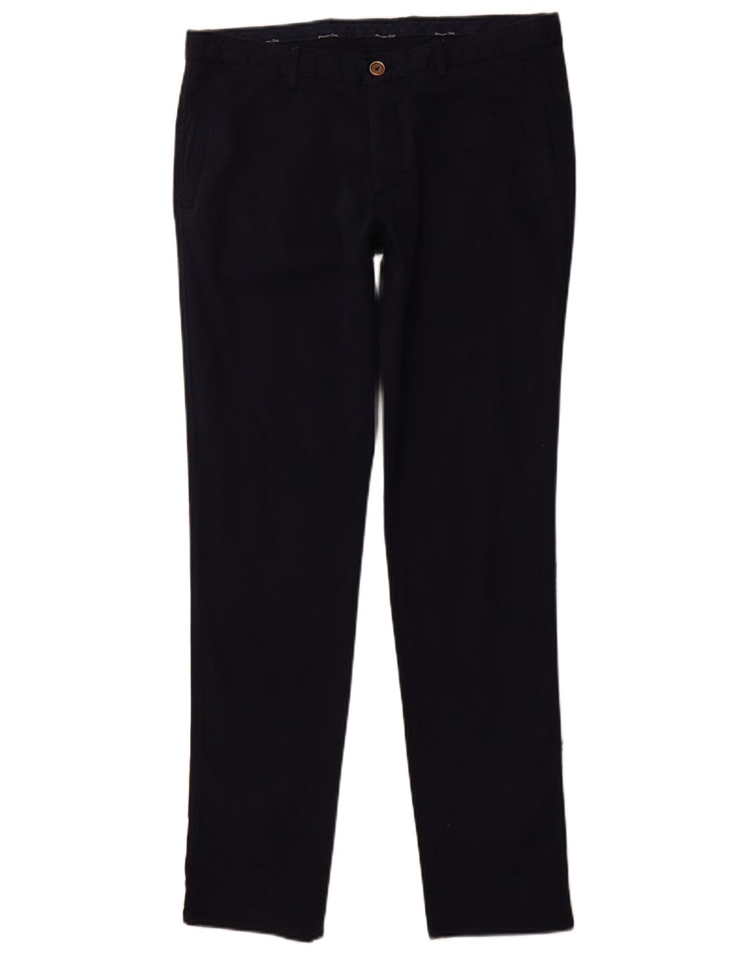 MASSIMO DUTTI Mens Chino Trousers EU 42 Large W32 L32 Navy Blue