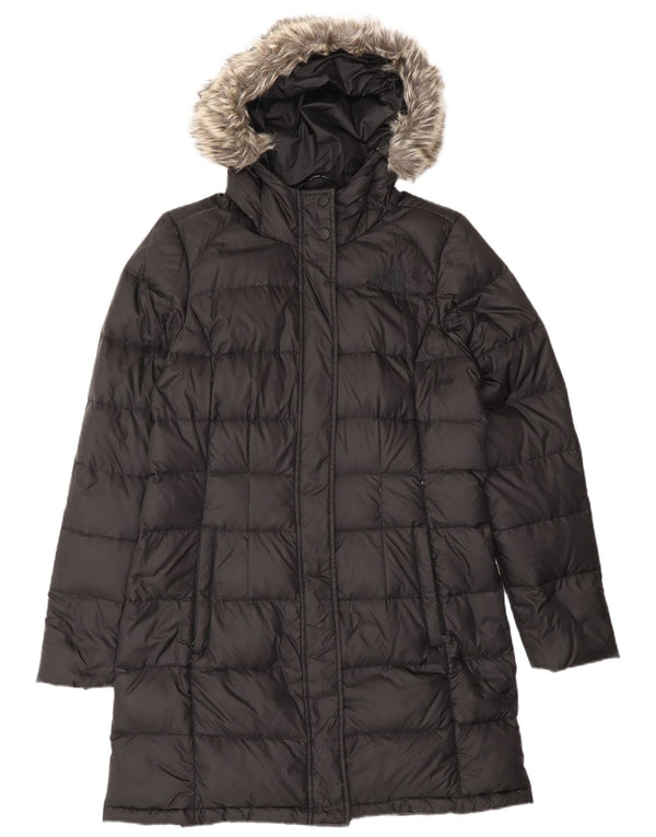 The North Face Wattierter Damenmantel mit Kapuze, UK 14, Mittelschwarzes Nylon
