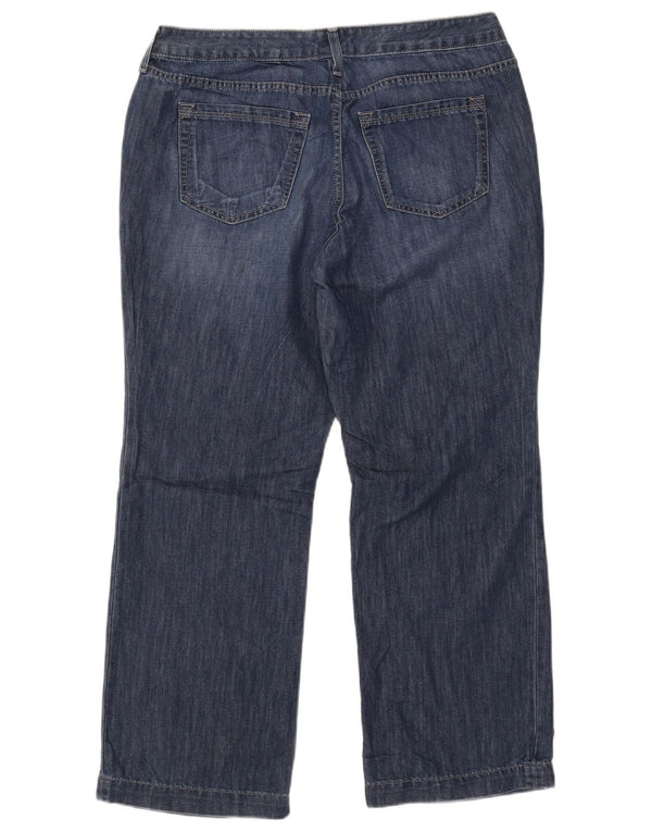 Eddie Bauer Damen Curvy Straight Jeans US 12 Large W35 L27 Blaue Baumwolle