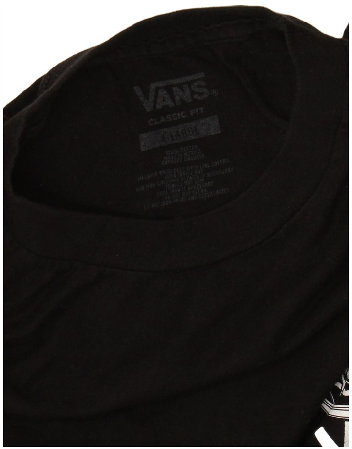 VANS Herren Classic Fit Graphic T-Shirt Top XL Schwarz Baumwolle