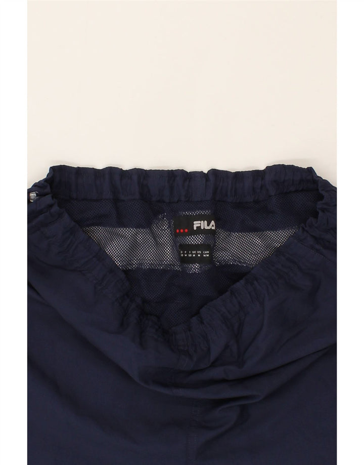 FILA Mens Graphic Sport Shorts Medium  Navy Blue Colourblock Vintage Fila and Second-Hand Fila from Messina Hembry 