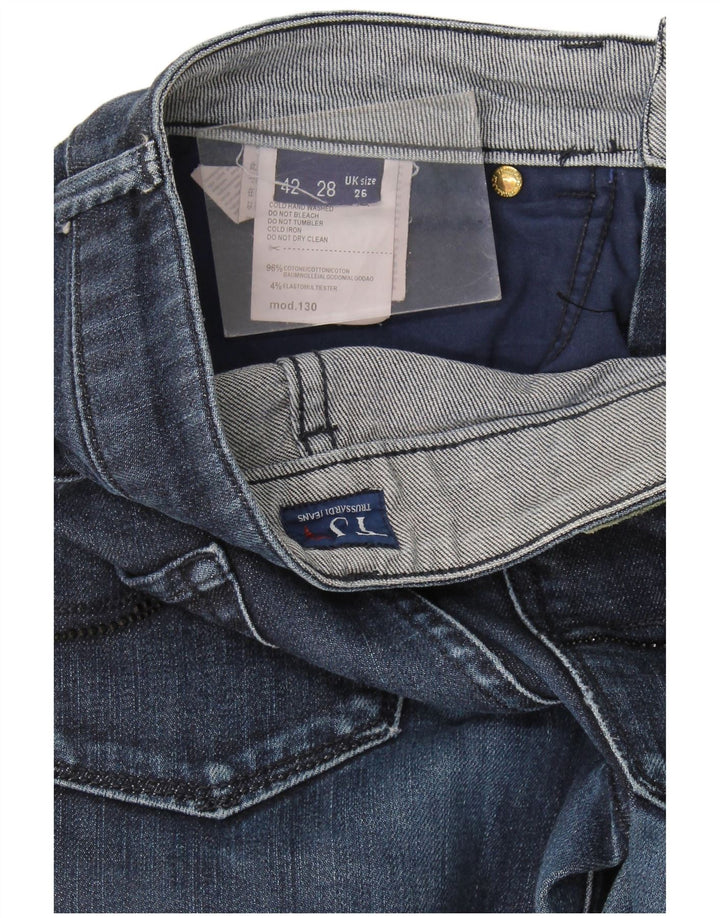 Trussardi Slim-Jeans für Damen, W26, L29, marineblaue Baumwolle