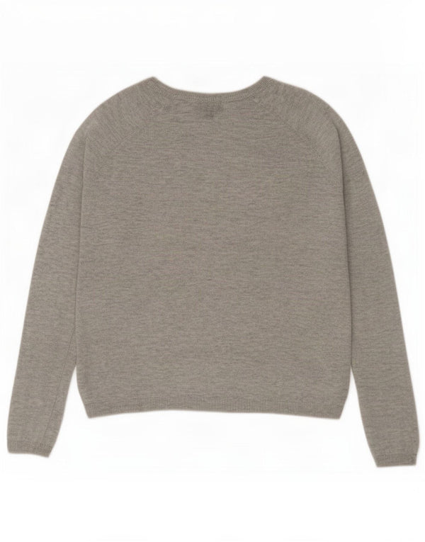 Topshop Damen-Pullover, übergroß, U-Boot-Ausschnitt, UK 6, XS, Grau, Farbblock