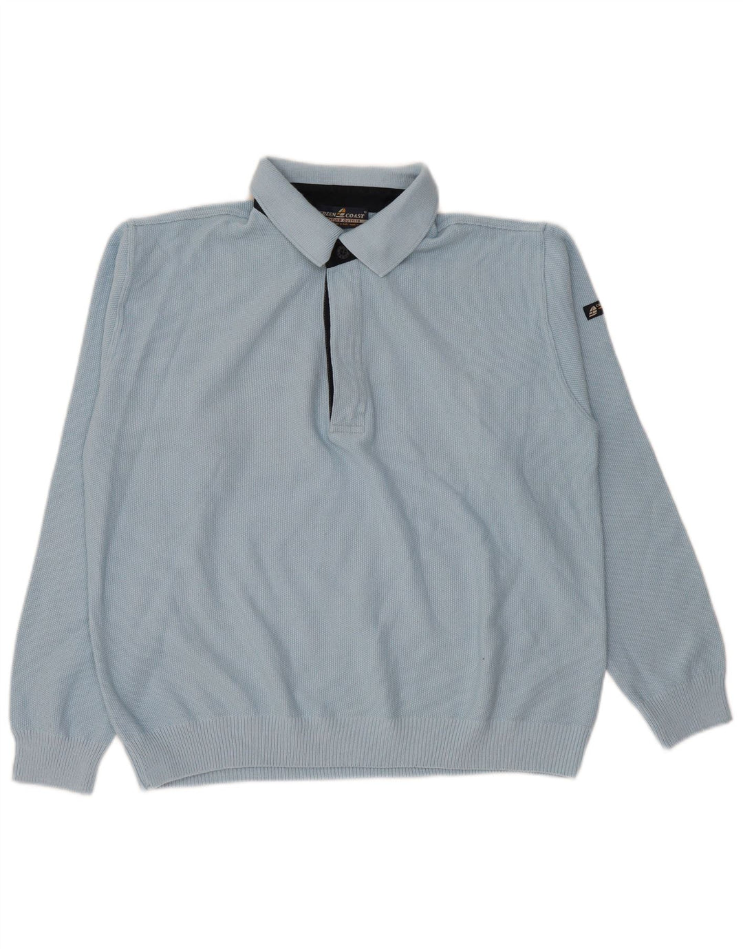 Green Coast Herren-Pullover mit Rollkragen, IT 50, Mittelblau