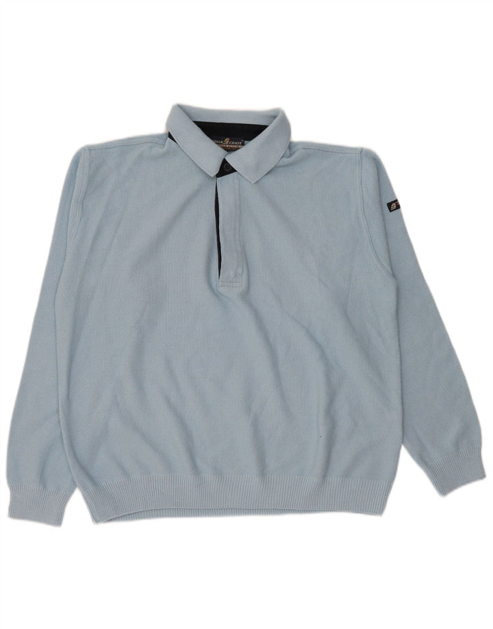 Green Coast Herren-Pullover mit Rollkragen, IT 50, Mittelblau