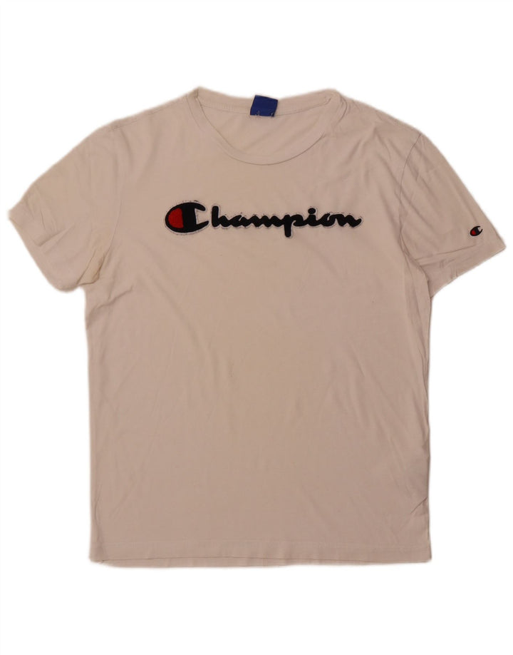 CHAMPION Herren-T-Shirt mit Grafik, mittelweiße Baumwolle