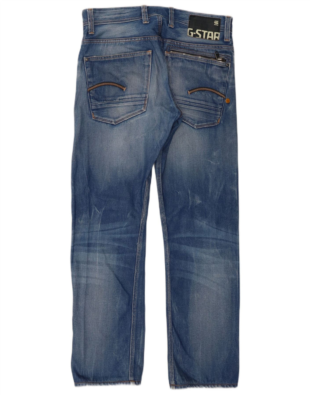 G-Star Herren Straight Jeans W32 L32 Blaue Baumwolle