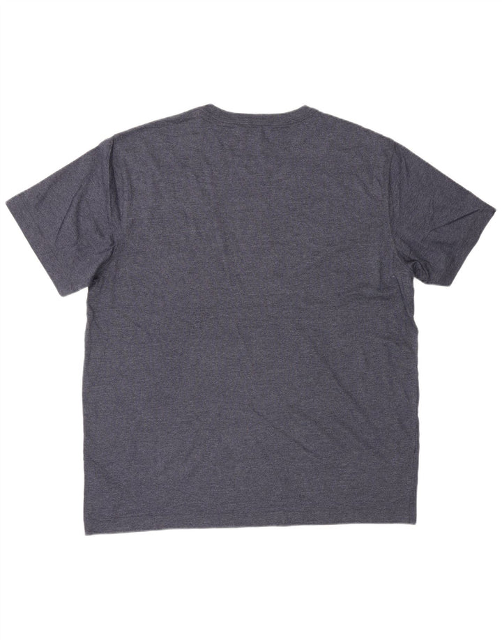EDDIE BAUER Herren-T-Shirt mit Grafik, Größe L, Marineblau