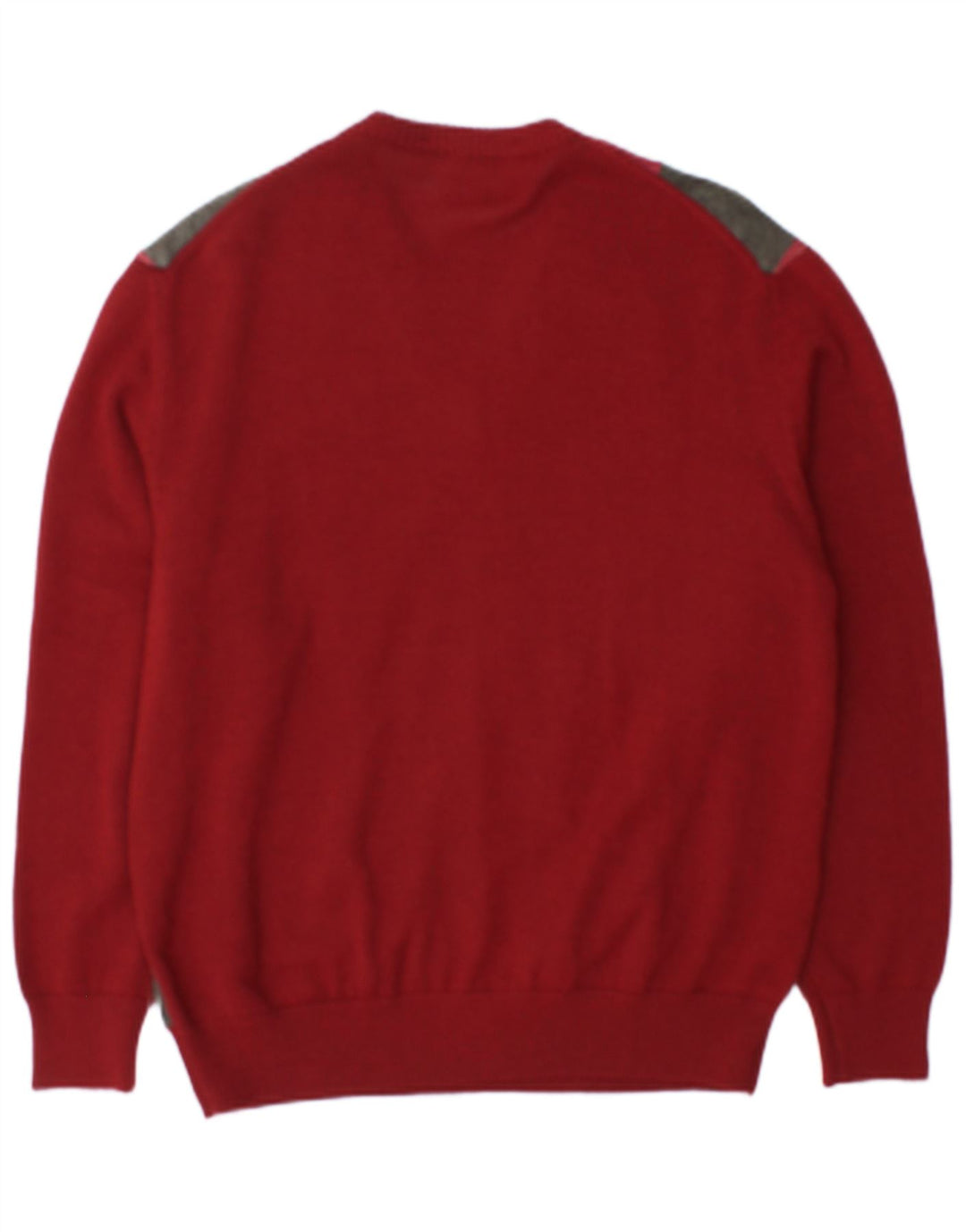 Vintage Herren V-Ausschnitt Pullover Pullover IT 48 Medium Burgunder Argyle/Diamant