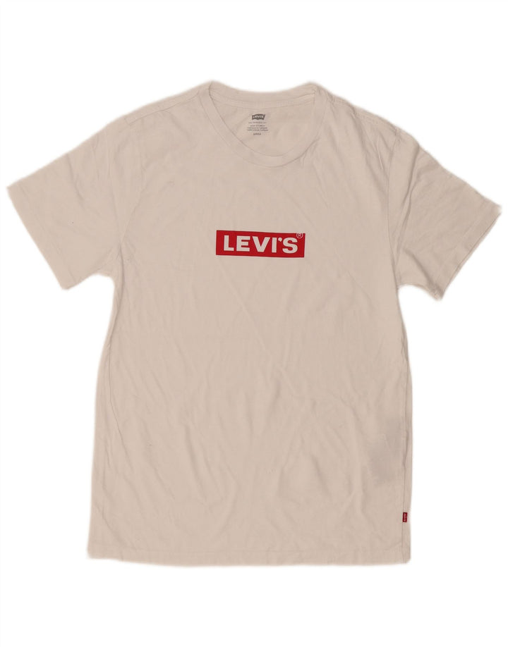 Levi's Herren-T-Shirt mit Grafik, Größe S, weiße Baumwolle
