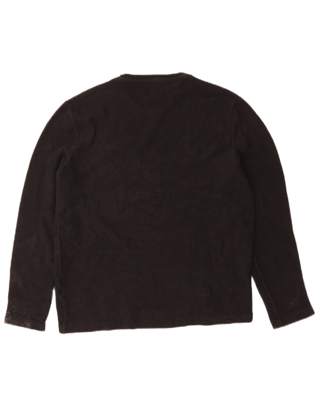 ZARA Damen Top Langarm UK 14 Large Schwarz Baumwolle