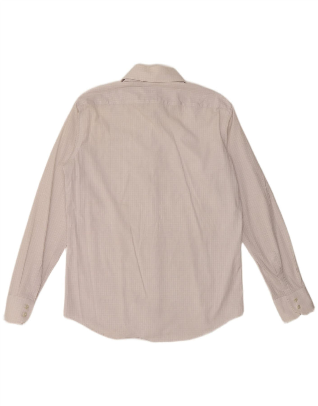 HUGO BOSS Herren-Hemd mit normaler Passform, Größe 40 15 3/4, mittelweißes Gingham