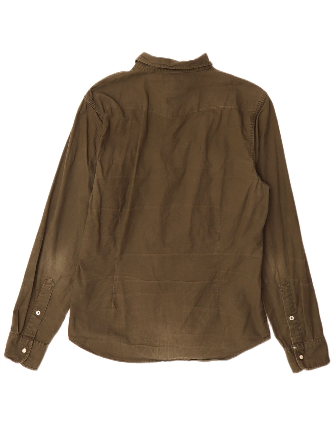 Lee Herren-Slim-Fit-Hemd aus mittlerer Khaki-Baumwolle