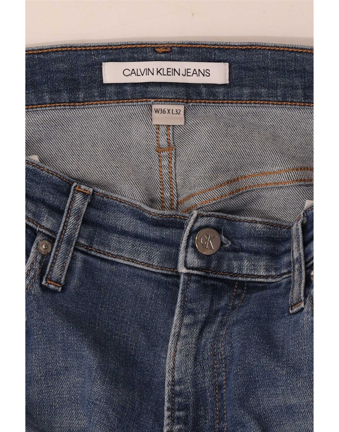 Calvin Klein Herren Slim Jeans W36 L32 Blau