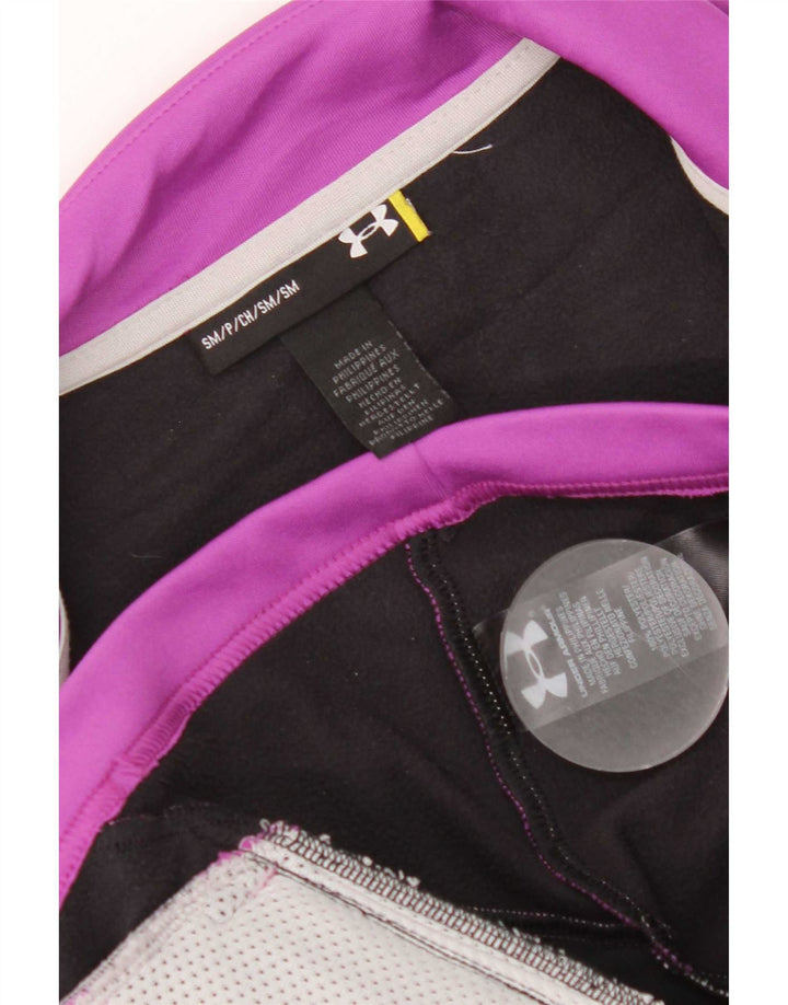 Under Armour Damen-Trainingsanzug-Oberteiljacke UK 10 Small Lila Farbblock