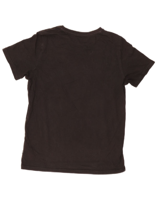 Puma Herren Grafik T-Shirt Top Small Schwarz Baumwolle